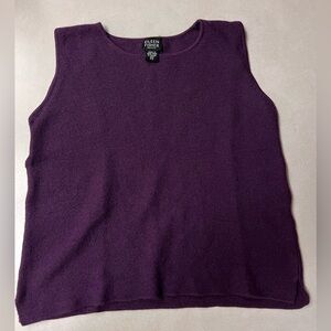100% Wool Eileen Fisher Rich Purple Sweater Tank